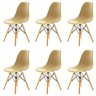 Kit 6 Cadeiras Charles Eames Eiffel Dsw - Nude Escuro - Kza Bela - 1