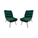Ver imagem 1 de Kit 02 Poltronas Costela Suede Verde Militar