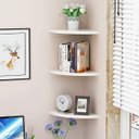 Ver imagem 3 de Prateleiras de canto 3 unidades Prateleiras Suspensas para montagem na parede Decoração da Casa