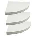 Ver imagem 1 de Prateleiras de canto 3 unidades Prateleiras Suspensas para montagem na parede Decoração da Casa