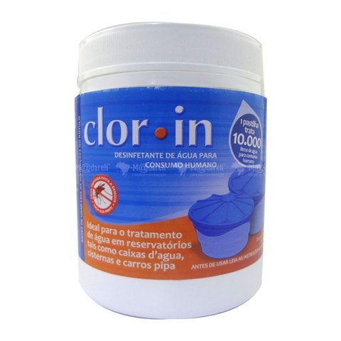 Cloro em Pastilha P/ Caixa de 10.000 Lt 25 X 20g - Clorin