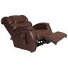 Poltrona do Papai Reclinável Elétrica com Controle Sala de Estar Oasis Couro (PU) Marrom Brilho - Gr - 6