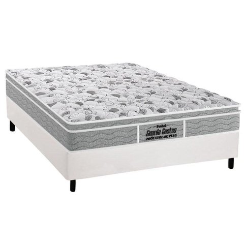 Cama Box Casal: Colchão Anatômico Probel D45/EP Guarda Costas Próextreme Plus + Base CRC Courano