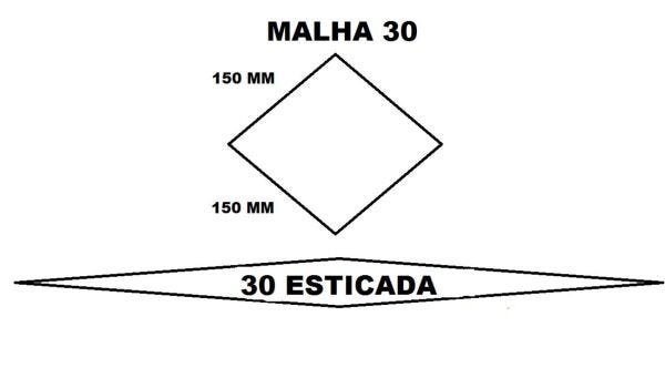 Pano De Rede Malha 30 (15 cm Entre Nós) 0,50x150x8x100 - 3