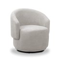 Ver imagem 6 de Poltrona Decorativa Orgânica Giratória Kit 2 Névoa Bouclê Cinza Claro E03 - D’Rossi