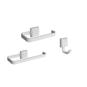 Ver imagem 1 de Kit Porta Papel Higiênico e Porta Toalha de Rosto Luxo + Cabide Lavabo Branco