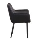 Ver imagem 5 de Kit 4 Cadeiras com Braços Marrakesh Fratini Estofado Matelassê Preto Base Aço Carbono Preto