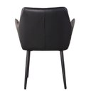 Ver imagem 3 de Kit 4 Cadeiras com Braços Marrakesh Fratini Estofado Matelassê Preto Base Aço Carbono Preto