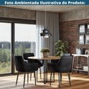 Ver imagem 6 de Kit 4 Cadeiras com Braços Marrakesh Fratini Estofado Matelassê Preto Base Aço Carbono Preto