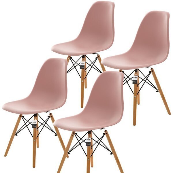 Kit 4 Cadeiras Charles Eames Eiffel Dsw - Rosa - Brs