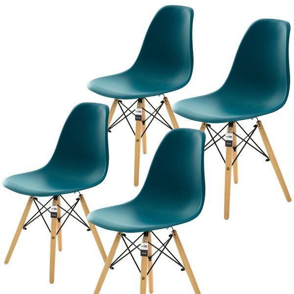 Kit 4 Cadeiras Charles Eames Eiffel Dsw - Azul Escuro - Brs
