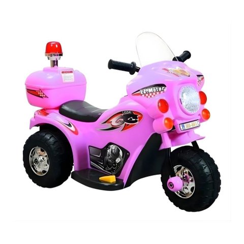 Moto Eletrica com Luz e Som 6v Rosa - Shiny Toys