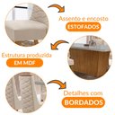Ver imagem 6 de Mesa para Sala de Jantar Aida 180cm Mdf Canto Copo com Vidro e 6 Cadeiras Safira