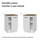 Ver imagem 4 de Balcão de Cozinha 50cm 1 Porta Branco Tampo Rustic Agata Madesa
