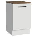 Ver imagem 1 de Balcão de Cozinha 50cm 1 Porta Branco Tampo Rustic Agata Madesa