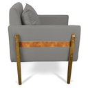 Ver imagem 4 de Kit 02 Poltronas Lana Suede Grafite Base de Madeira - D’Rossi