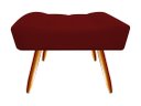 Ver imagem 5 de Kit Namoradeira + 1 Poltrona Decorativa Isis + 1 Puff Retangular Suede Marsala Pés Madeira Ms Decor