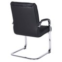 Ver imagem 6 de Cadeira Office Base Fixa em Aço Cromado e Couro Ecologico Austin Preto