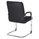 Ver imagem 6 de Cadeira Office Base Fixa em Aço Cromado e Couro Ecologico Austin Preto