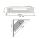 Ver imagem 6 de Rack Suspenso para Tv de até 39” Aparador Bancada Estante de Canto Branco