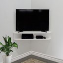 Ver imagem 2 de Rack Suspenso para Tv de até 39” Aparador Bancada Estante de Canto Branco
