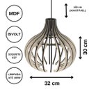 Ver imagem 3 de Luminária Teto tipo Pendente DIANA MDF - Completa - Cor: Marrom