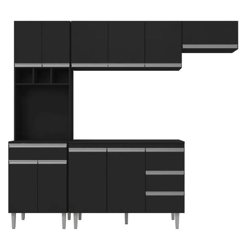 Cozinha Completa Modulada 4 Peças Andréia 240cm Ajl Móveis
