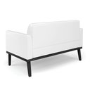 Ver imagem 5 de Sofá Namoradeira com Poltrona Base de Madeira Fixa Preto Marisa Corano Branco D03 - D’Rossi
