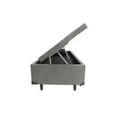 Ver imagem 3 de Cama Box Baú Solteiro Com Auxiliar Suede Cinza (Espuma só na Auxiliar)