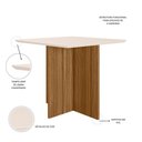 Ver imagem 3 de Mesa de Jantar Helô 4 Lugares Quadrada MDP 90cm Off White Pallazio