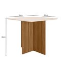 Ver imagem 2 de Mesa de Jantar Helô 4 Lugares Quadrada MDP 90cm Off White Pallazio