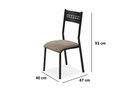 Ver imagem 4 de Mesa de Jantar 1,20m c/4 Cadeiras Titanium Tampo Preto Tubo Preto