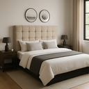 Ver imagem 2 de Cabeceira King 195 Cm Estofada Larissa em Suede com Frame:bege