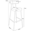 Ver imagem 7 de Kit 02 Banquetas Alta Cozinha Bar Sala Jantar Estrutura em Aço Milão L02 Couríssimo Camel - Lyam