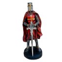 Ver imagem 1 de Cavaleiro Templário Guerreiro Medieval Vermelho Estátua Cruz