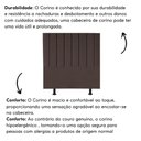 Ver imagem 4 de Cabeceira Estofada Cama Casal 140 Cm Esther Corino e Frame Marrom