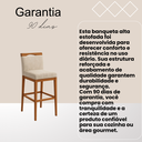Ver imagem 7 de Kit 4 Banquetas Alta Cozinha Gourmet Conforto Linho:linho Bege