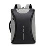 Mochila Mala Bolsa Anti Furto Alça Lateral Note USB Cinza - 2