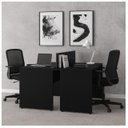 Ver imagem 2 de Mesa Dupla para Escritório 1,20x1,35mm - c/ Gavetas - Preto/Preto - 26071