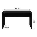 Ver imagem 3 de Mesa Dupla para Escritório 1,20x1,35mm - c/ Gavetas - Preto/Preto - 26071