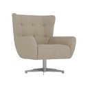 Ver imagem 1 de Poltrona Giratória 88cm Bull Linho Off White - Sallar Home