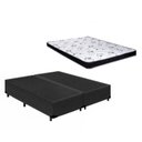 Ver imagem 1 de Cama Box Bipartido Casal Preto + Colchão Espuma D23 138x188x14