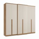 Ver imagem 2 de Guarda-Roupa Casal 6 Portas 4 Gavetas 261 x 230cm Valência Yescasa Cappuccino/Off White