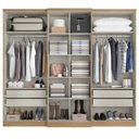 Ver imagem 4 de Guarda-Roupa Casal 6 Portas 4 Gavetas 261 x 230cm Valência Yescasa Cappuccino/Off White