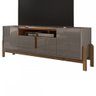 Rack para TV Até 60 Polegadas Lizz 4 Portas Cinza Perola/Cedro - Casa D - 2