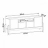Rack para TV Até 60 Polegadas Lizz 4 Portas Cinza Perola/Cedro - Casa D - 4