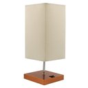 Ver imagem 4 de Abajur Luminaria de Mesa Quadrado e Interruptor Ref 49 Decoração Casa Sala Quarto Escritório Moveis