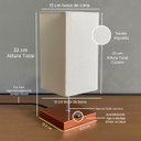 Ver imagem 3 de Abajur Luminaria de Mesa Quadrado e Interruptor Ref 49 Decoração Casa Sala Quarto Escritório Moveis