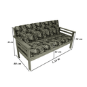 Ver imagem 3 de Sofá de Madeira Maciça 3 Lugares e 2 Poltronas