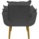 Ver imagem 3 de Kit 2 Poltronas Decorativas Reforçadas para Sala Alice para Recepção Manicure Escritório Suede